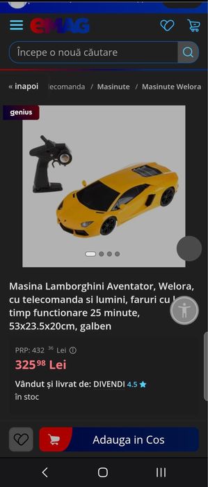 Vand Masinuta de jucarie Lamborghini Aventador