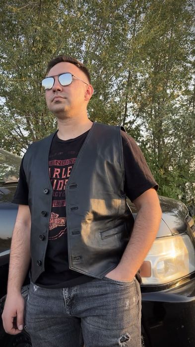 Жилет натуральная кожа