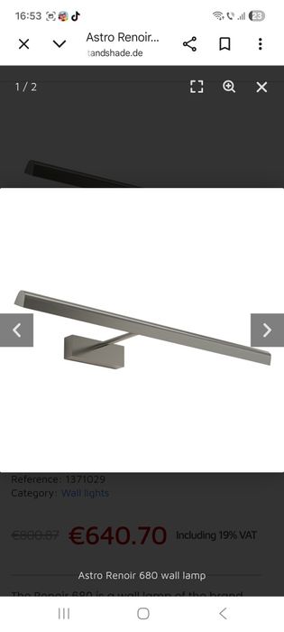 Lampă astro renoir 680