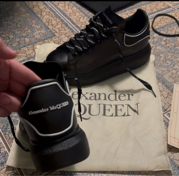 Adidasi Alexander Mcqueen piele naturala exposy negri