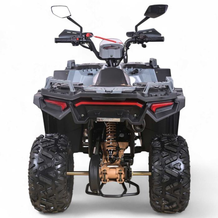Atv copii Asix Grizzly 125cc, roti 8 inch, 1+1 viteze, culoare gri/maro