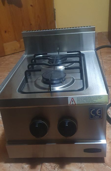Aragaz profesional inox 2 ochiuri – pentru butelie – stare foarte bună