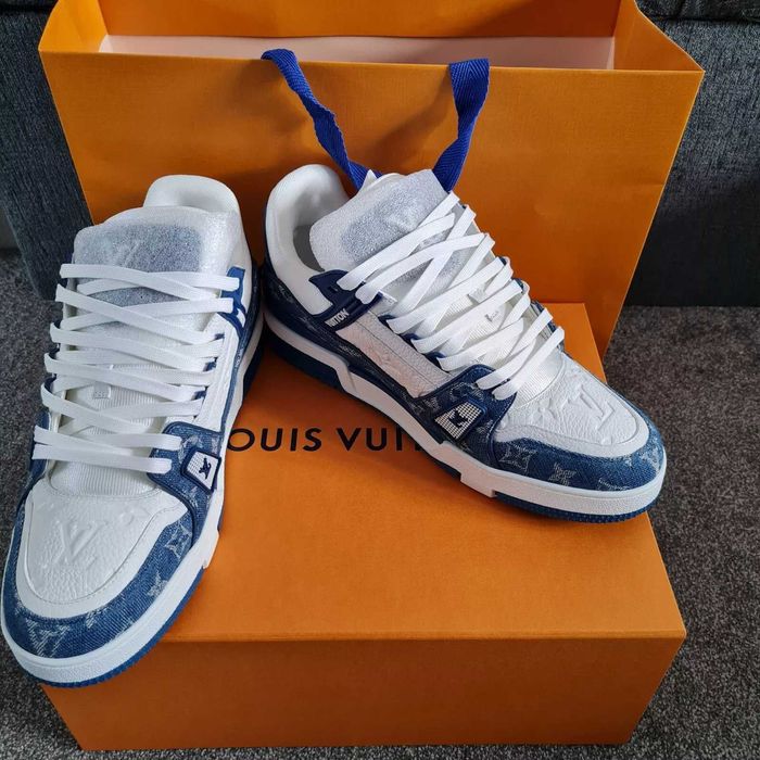 Adidasi Louis Vuitton Trainer Denim Navy Blue Unisex