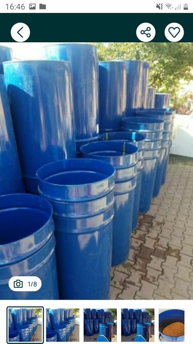 Butoaie tablă ideale pt cereale cu ventilație pe fund preț 50 lei