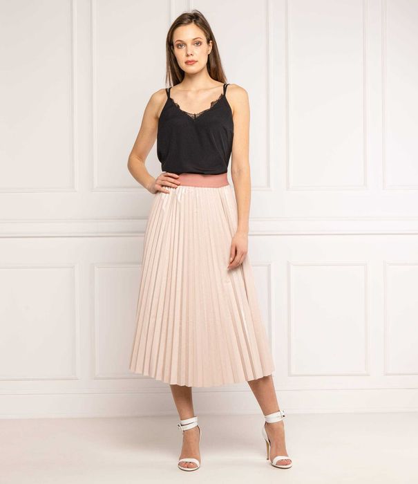 Twinset уникална нова с етикет розова пола солей еко кожа