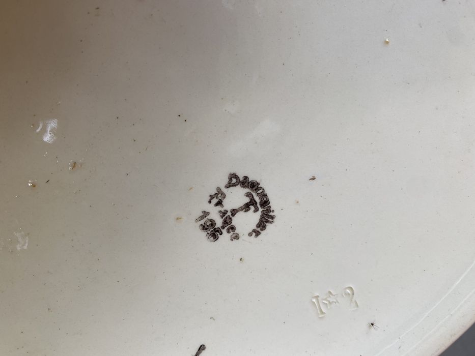 Белгийски порцеланов сет леген и кана