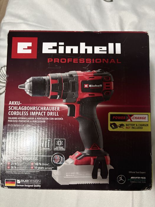 Mașină de găurit și înșurubat cu percuție Einhell Professional TP-CD 18/50 Li-i BL - Solo (Nouă)
