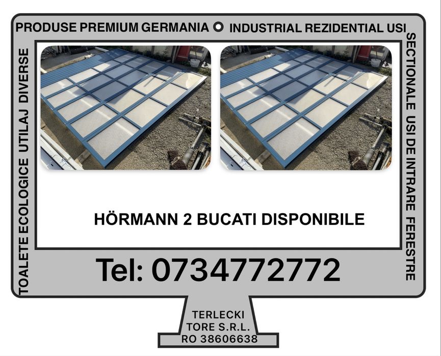 USA SECTIONALA INDUSTRIALA  poarta hala garaj H 420 x L 404 GARANTIE