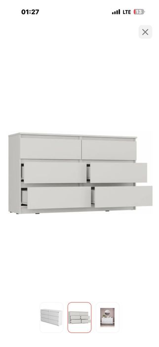 Комод белый  вместительный