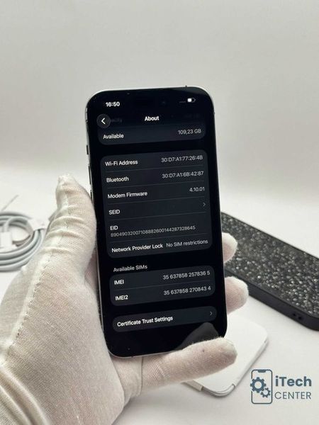 iPhone 14 Pro, 128GB, Purple, 100% батерия, КАТО НОВ, 1г. ГАРАНЦИЯ!