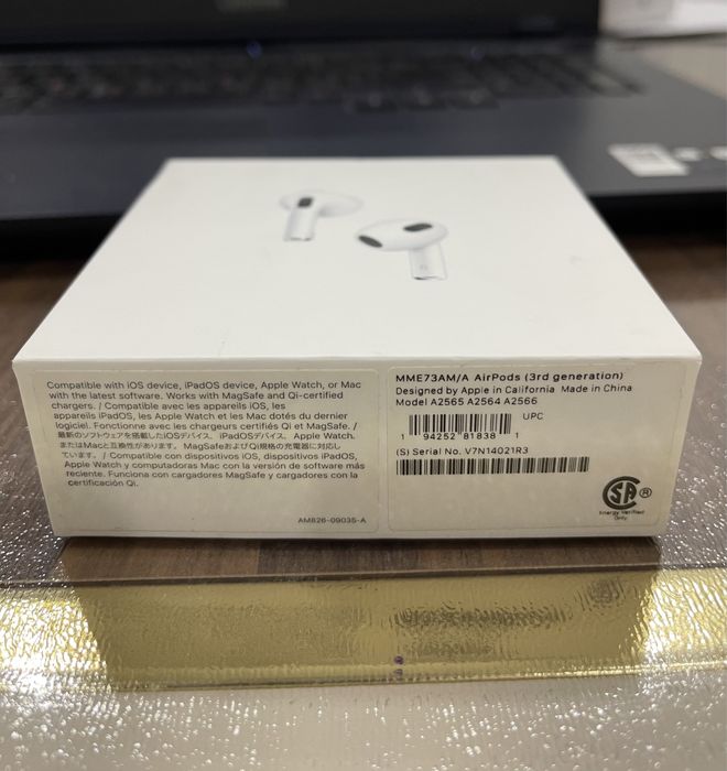 Airpods 3 оригинал, каробка, США