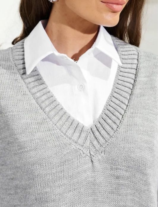 Жилет вязаный оверсайз