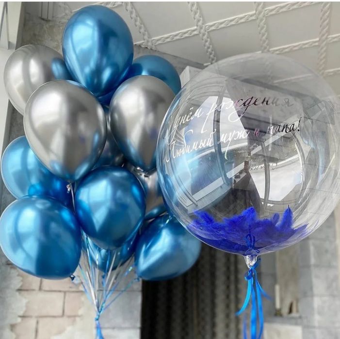 Sharlar vozdushniy geliviy uchar sharlar+Gul buket kapaleyli