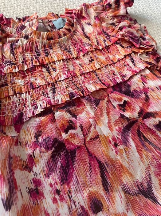 Bluza din bumbac cu volane