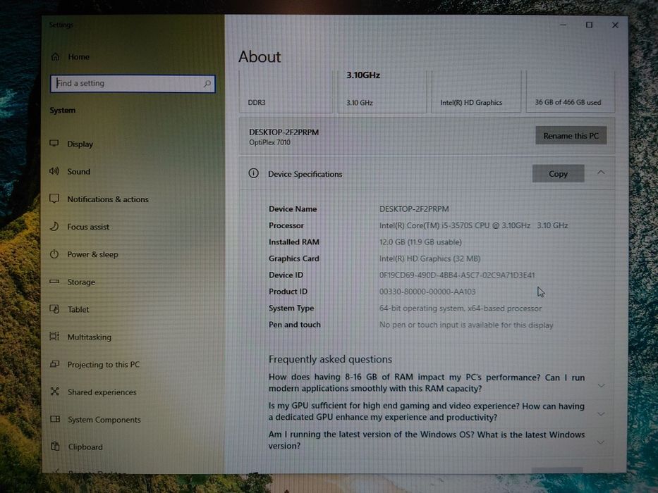 Unitate PC usff Dell Optiplex I5