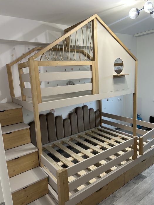 Patut copii stil casuta -Montessori-Piese Mobilier