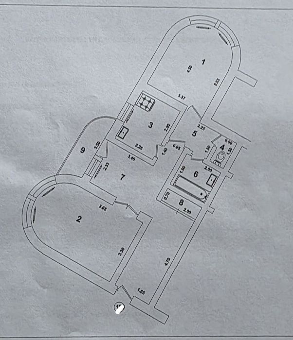 (4) Яккасарайский район. Ул. Нуская  68м²  2в3 переделана.