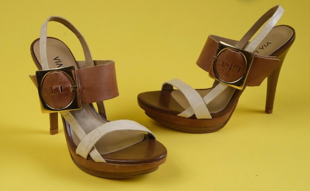 Sandale din piele naturală Via Uno, noi