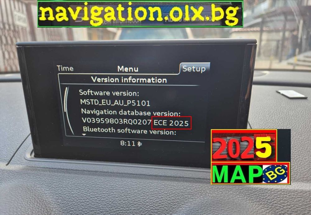 2025 Audi A3 карта навигация MIB-S MSTD map Europe BG Ауди MIB1 SDcard | Актуализация 2025/2026 | Активиране и Софтуерен Ъпдейт A3 S3 RS3 8V