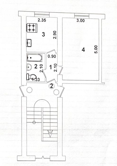 Продается 1/1/4 Транспортный, азербайджанский центр, подвал , кладовка