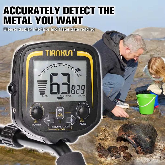 TX-850 Detector de metale profesional aur, argint, monede, chei, tevi