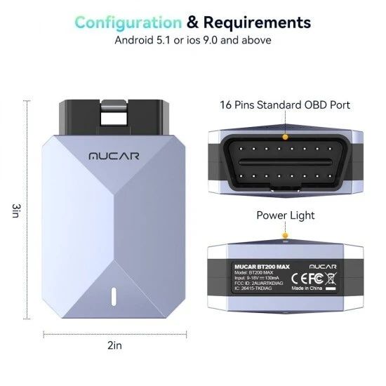 Професионална автодиагностика MUCAR BT200 MAX (Модел 2025)
