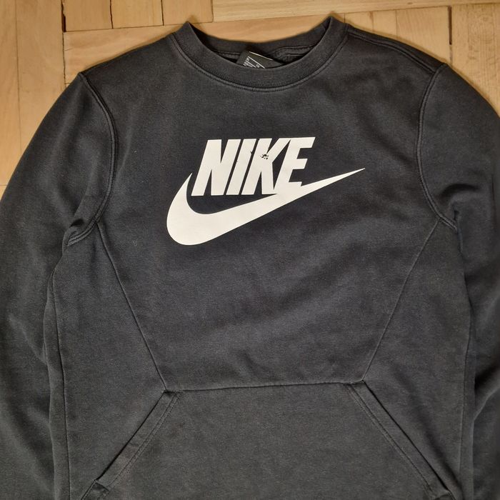 Original Unisex Nike Black Hoodie White Swoosh  - Size M