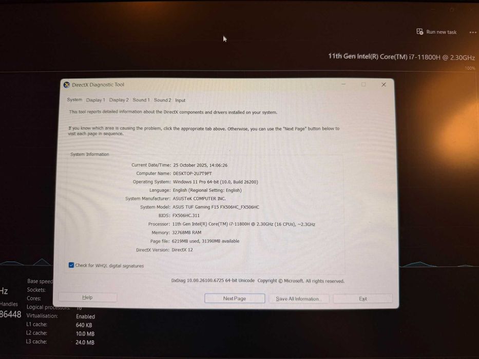 Laptop Gaming 32GB RAM -  ASUS TUF F15