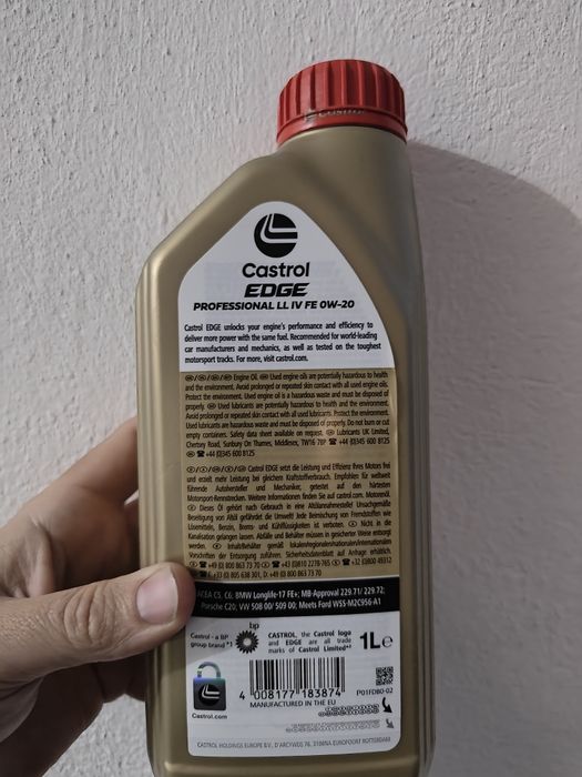CASTROL EDGE Professional Long Life 4 FE LL IV 0W20 1L