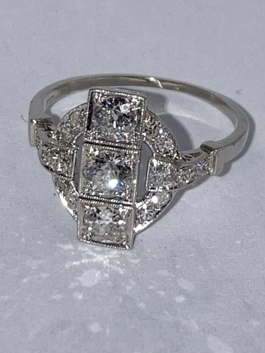 Inel platina Art Deco diamante 1.10ct