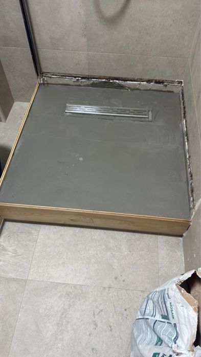 Душ поддон из кафеля