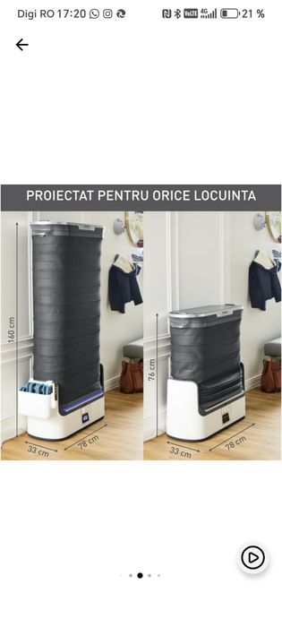 Vand aparat vertical automat cu aburi, Tefal