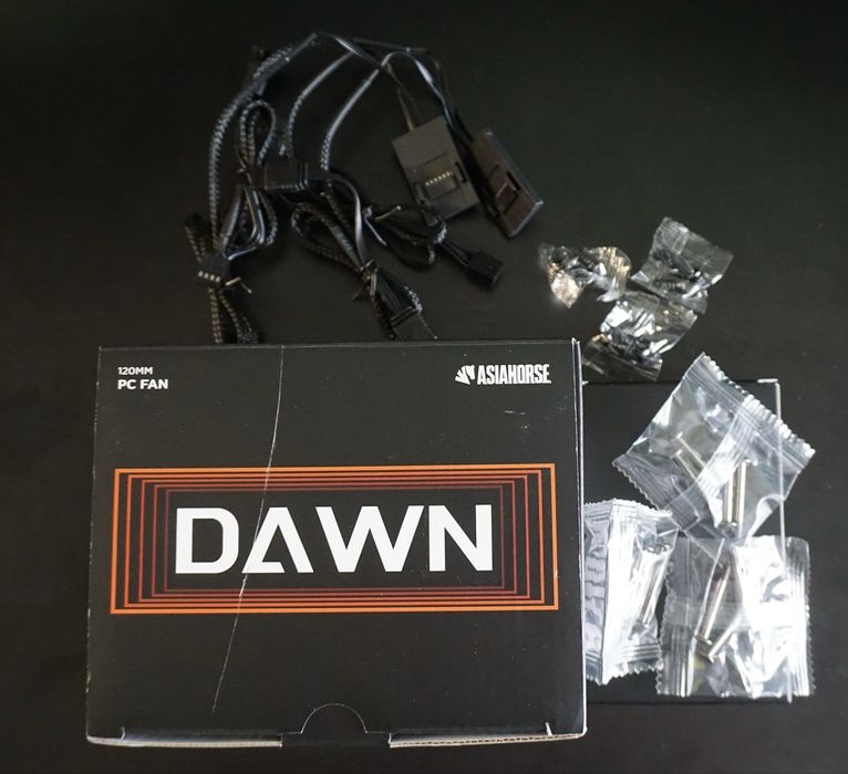 Pachet de 3 - Ventilator PC AsiaHorse DAWN 120mm Daisy Chain PWM Fans