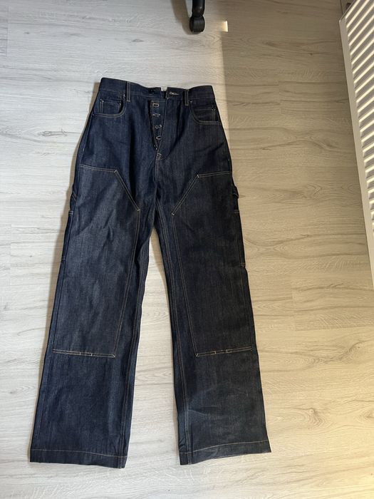 Blugi rick owens raw denim geth cut jeans baggy