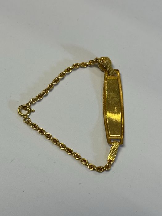 златна детска гривна 1.28гр 14к 585