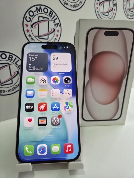 Iphone 15  - Roz - 100% Baterie - Impecabil - Garantie
