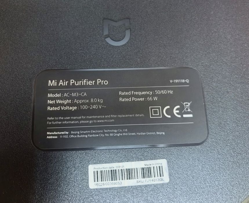 Очиститель воздуха Xiaomi Air Purifier Pro