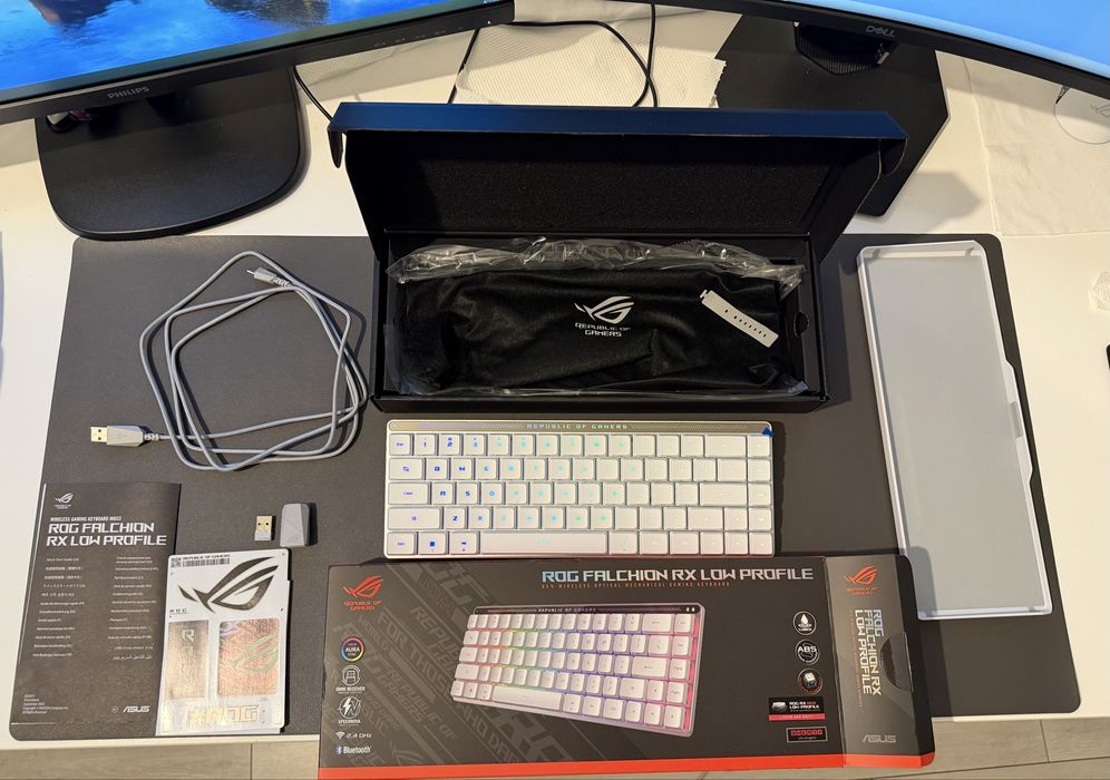 Tastatura Gaming Wireless mecanica ASUS ROG Falchion RX Low Profile