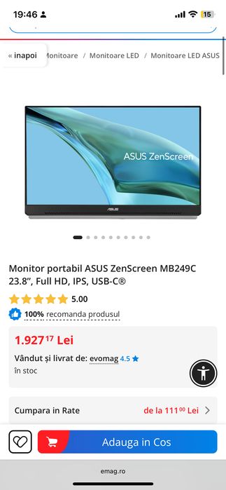 Monitor portabil ASUS