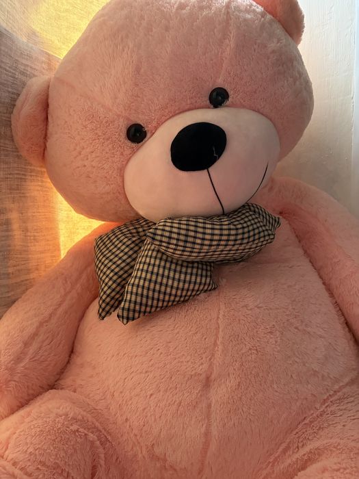 Плюшевый мишка розовый