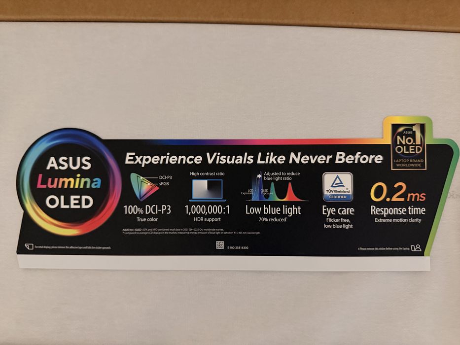 Laptop ASUS VivoBook 15 OLED | i7-1255U | 16GB RAM | 512GB SSD | Win 11 Pro