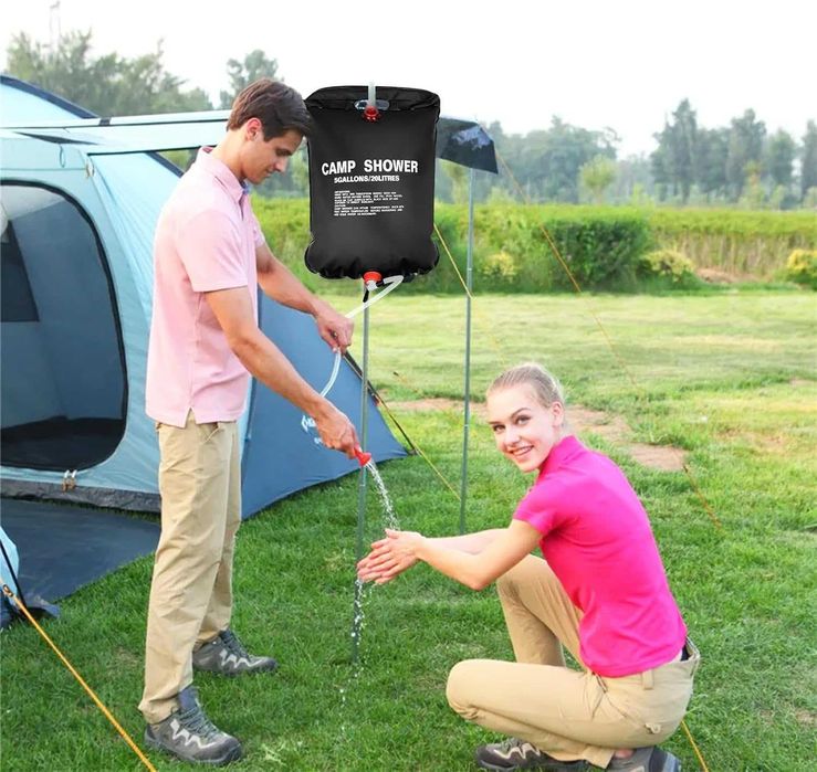 Dus solar portabil 20L pentru camping plaja gradina incalzire solara