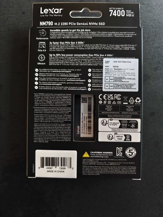 SSD памет Lexar NM790 1TB