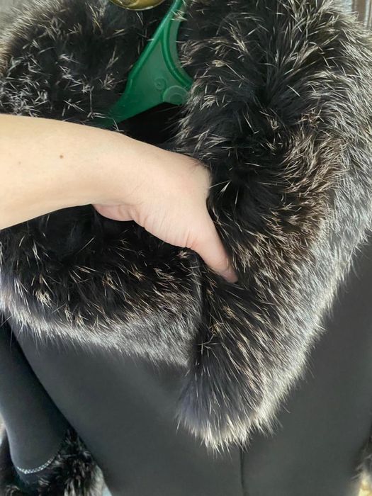 Пальто женское кашемир мех