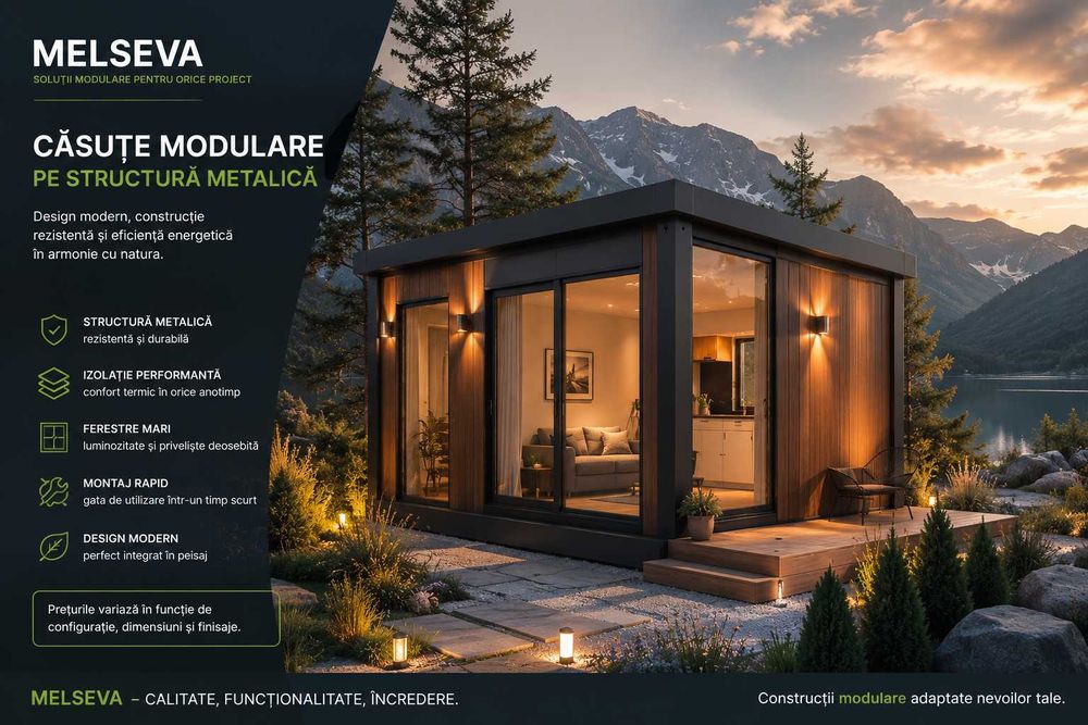 Containere și Case Modulare pe Structură Metalică - Personalizate