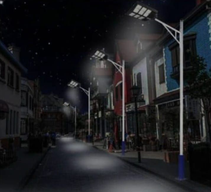 Lampa Solară Dublă 1000W cu LED-uri Generație Nouă, IP67, Telecomandă, Autonomie 14h