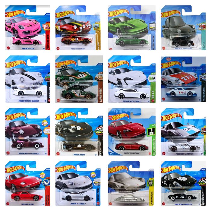 Hot Wheels Porsche GT3 RS, 911, 928, 904, Carrera, Rallye, Turbo, 934