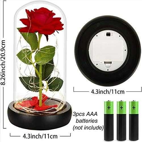 Голяма роза LED светлини кутия Подарък жена приятелка гадже Годишнина