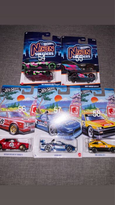 Hot Wheels колички различни видове