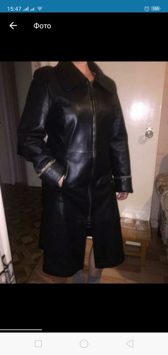Продам женское кожаное пальто